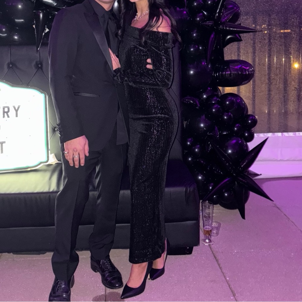 FASHION NOVA All That Shimmer Velvet Maxi Dress - Picture 2 of 6